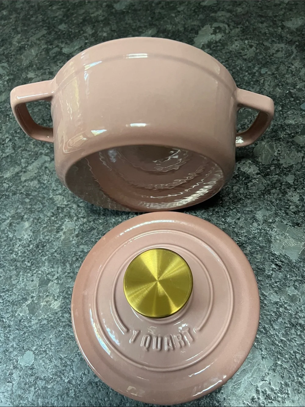 Smith and Clark 1 Quart Dusty Rose Dutch Oven Pot